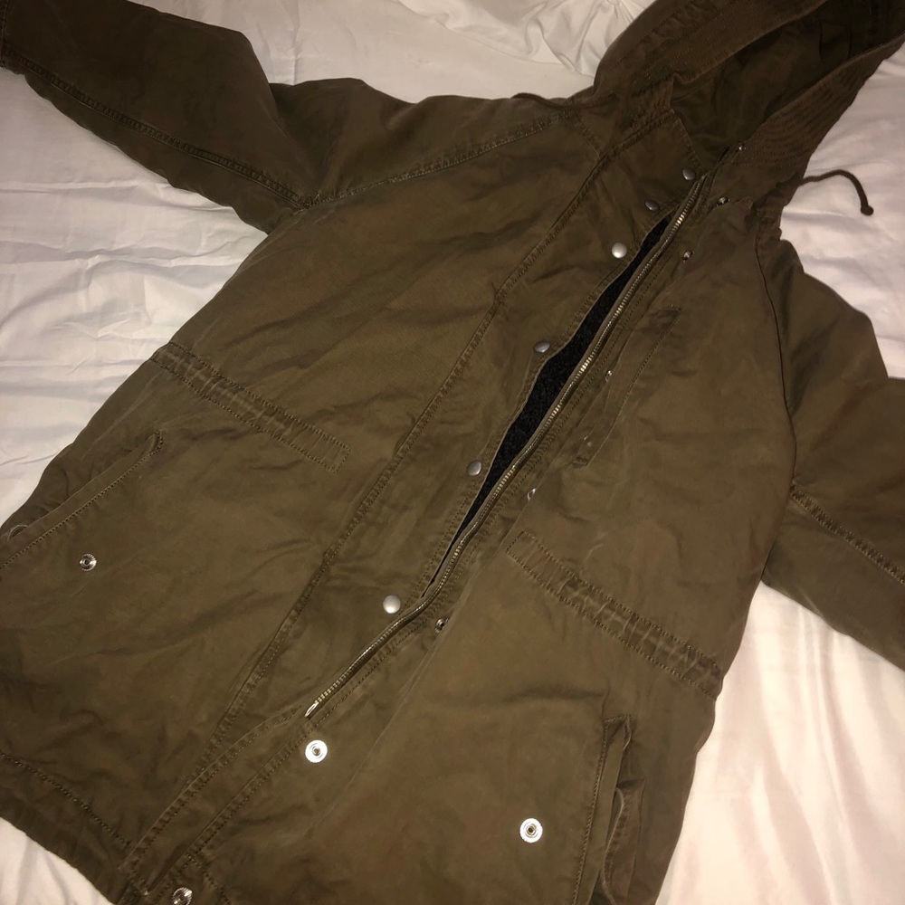 army green thick coat